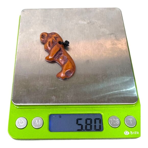 Handcrafted Wooden Buffalo Pendant  Keychain Southwestern Native American - Picture 4 of 4